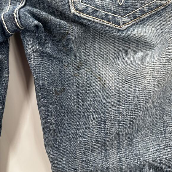 Vigoss Jeans Womens 5 The New York Capri Embroidered Pocket Distressed Denim - Picture 6 of 16